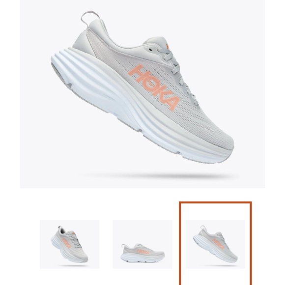 Hoka Women's Bondi 8 Harbor Mist/Lunar Rock - Picture 3 of 11